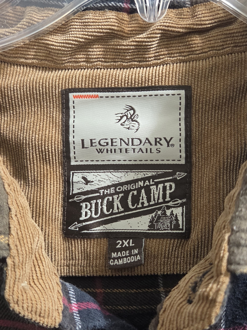Legendary Whitetails Buck Camp Men’s Tan Corduroy Jeans Jacket